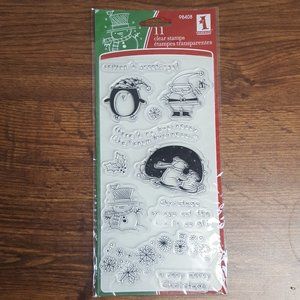 11 Clear Holiday/Winter Stamps